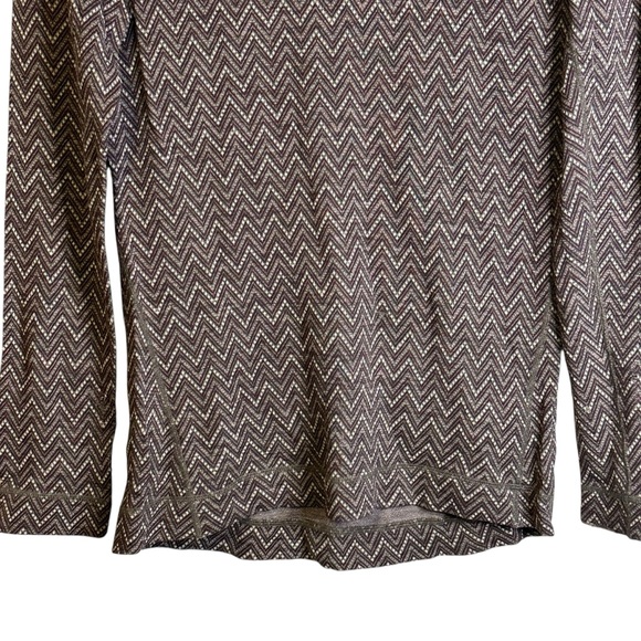 SmartWool Merino Wool Chevron Pattern Long Sleeve Top Base Layer Sweater Large - Picture 2 of 11